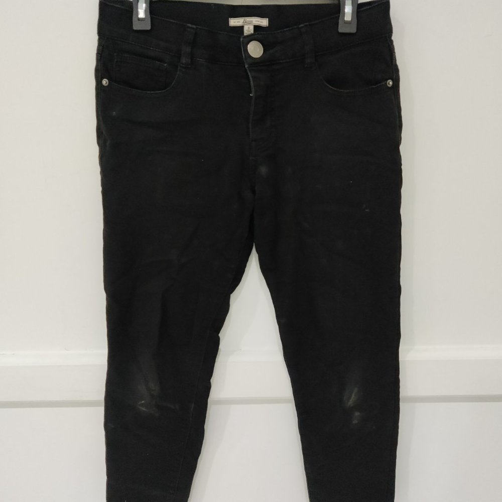 DEFECT Bass Women's Soft Stretch Skinny Leg Jeans Black Size 8 $60 4A016